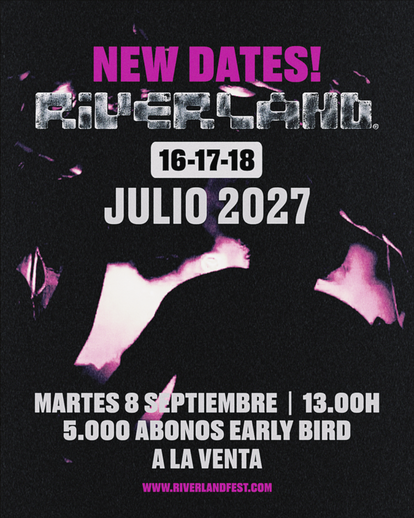 Riverland Fest cambia de fechas y celebrará su séptima edición del 16 al 18 de julio de 2027 1080x1350 coverriverland27